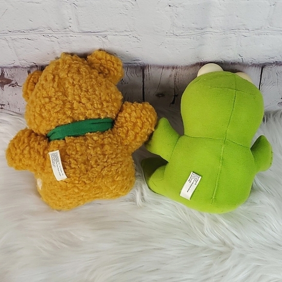 Vintage 80s McDonald's Muppets Sesame Street Baby Kermit & Fozzie Bear Plush Set - Picture 14 of 16